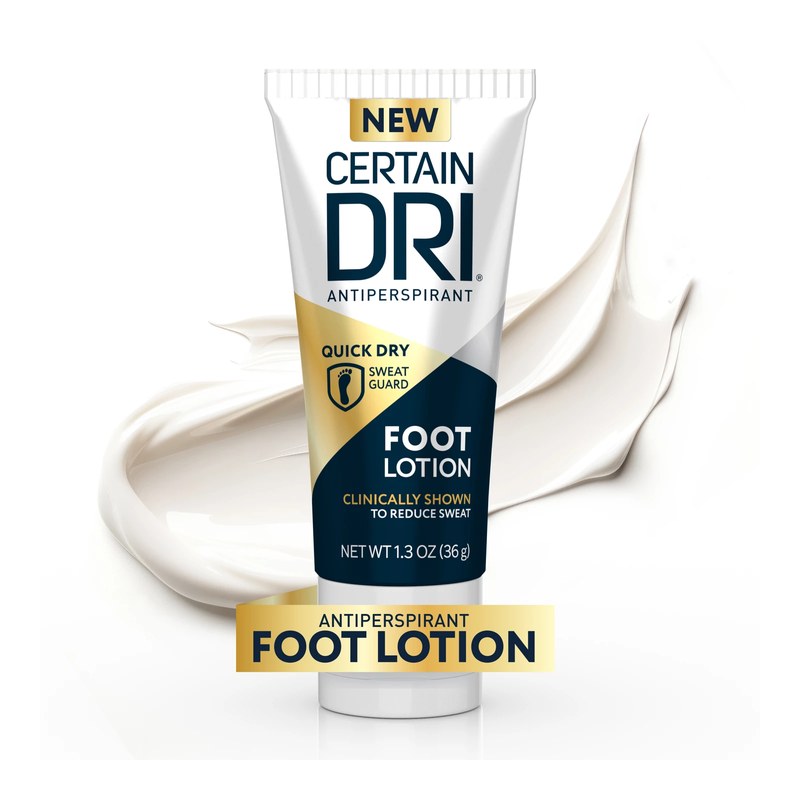 Certain Dri Antiperspirant Foot Lotion tube