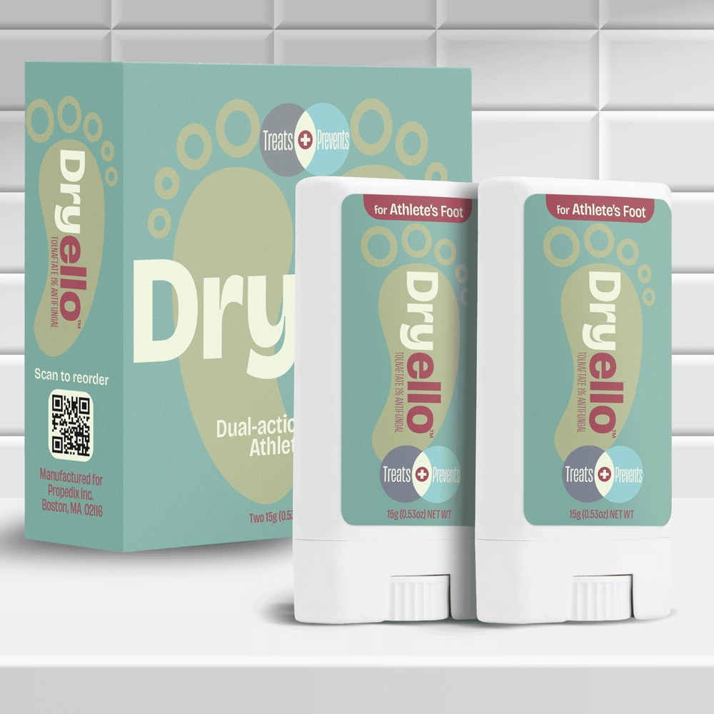 Dryello Athlete's Foot Treatment Stick two-pack with box, official product photo
